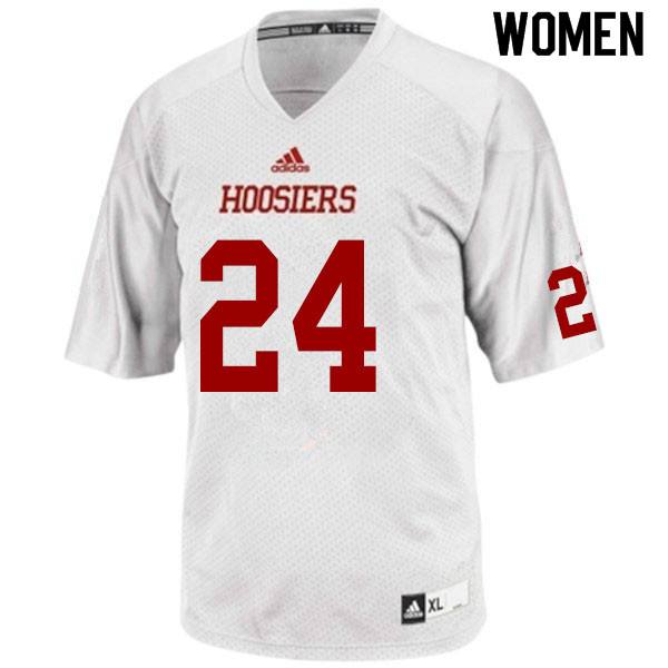 Women #24 Bryson Bonds Indiana Hoosiers College Football Jerseys Sale-White